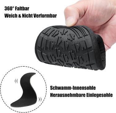 Чоботи для плавання Saguaro: чоловічі та жіночі, легкі, з неопрену, для пляжу, серфінгу, басейну, розмір EU 36-47 (Vanta Schwarz, 46/47 EU)