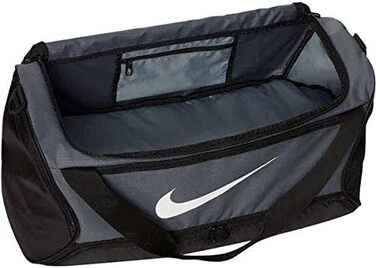 Спортивна сумка Nike Brasilia Training Medium 61 см, сірий/чорний/білий