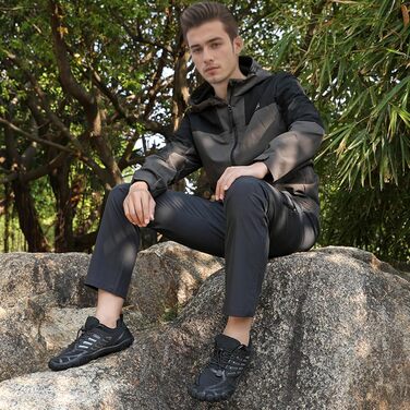 Чоловічі босі кросівки з широкою передньою частиною, Zero Drop, мінімалістичне взуття для воркауту, крос-тренувань, ходьби, хайкінгу, води, важкої атлетики, 43 EU, сірий, темно-сірий