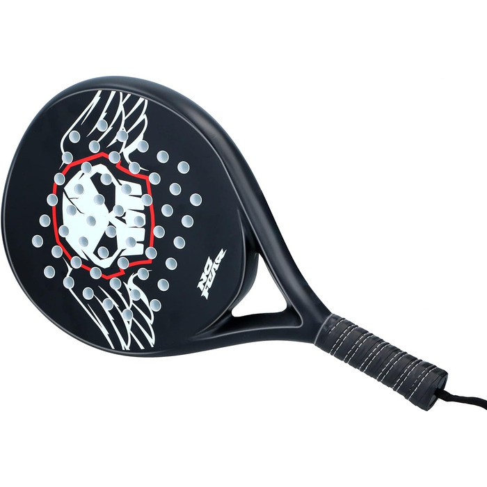 Ракетка для падел-тенісу No Fear - чорна з антиковзним покриттям
