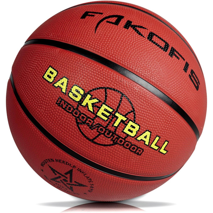 Факoфіс Баскетбольні м'ячі: розміри 3, 5, 7. Для гри в залі та на вулиці, тренування, професійні та дитячі.