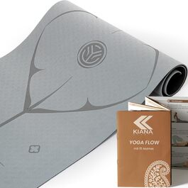 Килимок для йоги з нековзким покриттям 8 мм – сірий – для дому та студії
