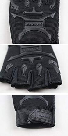 Дитячі велосипедні рукавички Long Keeper - півпальчикові, для катання на велосипеді, скейтборді, ролерблейдах, чорні