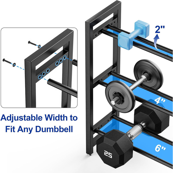 Регульований трирівневий стійка для гантелей 127 см. Стійка для коротких гантелей, 3 рівні, полиця для гантелей (без гантелей)