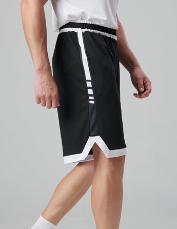 Шорти чоловічі спортивні Liberty Imports з сітки з кишенями, чорно-білі