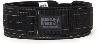 Пояс для бодібілдингу та фітнесу Gorilla Wear 4'' нейлоновий, чорний, для чоловіків і жінок