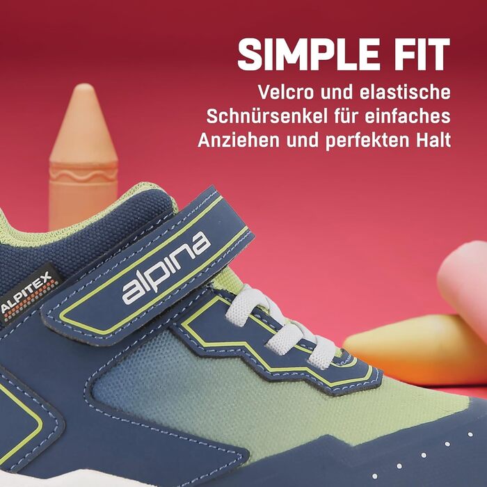 Дитячі трекінгові черевики Alpina Breeze Jr Mid – водонепроникні, з мембраною Alpitex та антиковзкою підошвою, розміри 36-39