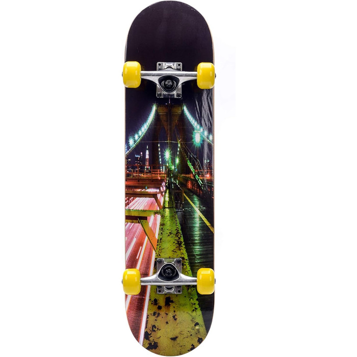 Дитячий дерев'яний скейтборд Meteor Mini Cruiser з ретро дизайном, колеса для хлопчиків та дівчаток