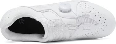 Шкарпетки для шосейного велосипеда для чоловіків – легкі, дихаючі, сумісні зі штифтами для тривалих поїздок та комфорту на весь день (48.5 EU, Білий)