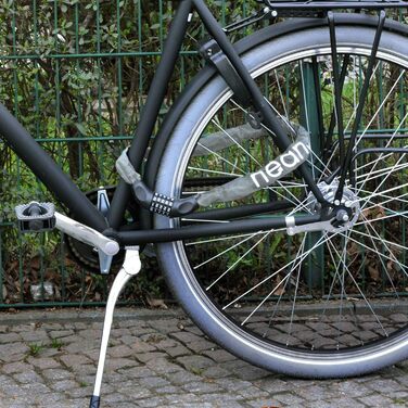 Велосипедне замкове обладнання Nean: надійний замок з кодом, сталевий ланцюг 6 мм x 900 мм (сірий)