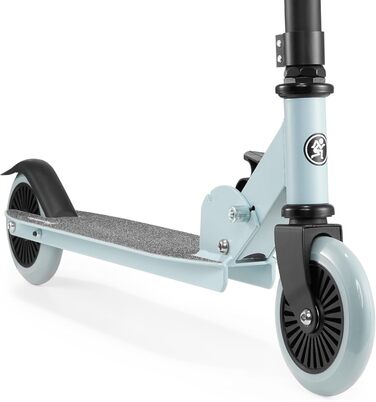 Самокат дитячий HyperMotion Willy складаний, регульований кермо, гумові колеса, до 40 кг, чорний/блакитний