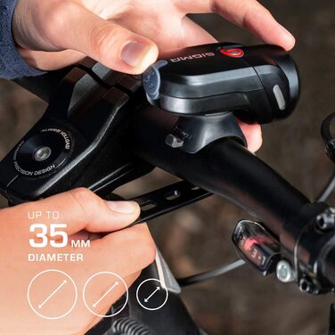 Фарига Sigma Aura 35 LED: акумуляторне переднє світло для велосипеда, 35 люкс, StVZO, 2 режими, водонепроникне, перезаряджуване