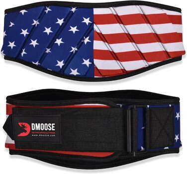 Пояс для важкої атлетики DMoose - Підсилений пояс для підйому ваги з системою самоблокування, для чоловіків та жінок - Фітнес, бодібілдинг, кросфіт (71-76 см обхват талії, X-Small)