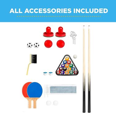 Дитячий ігровий стіл 4 в 1: футбол, хокей, більярд, теніс. Комбінований стіл для дітей та дорослих