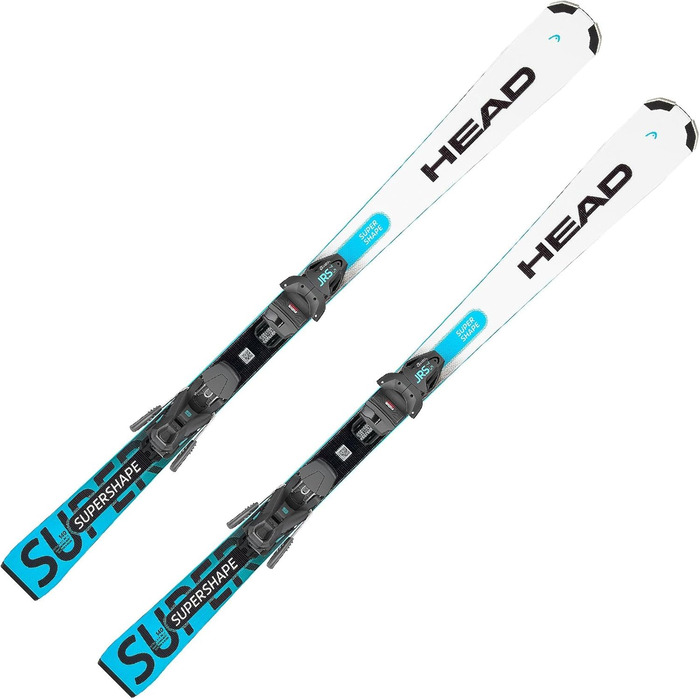 Дитячі гірські лижі HEAD Supershape JRS 140 см з кріпленнями JRS 7.5 GW, біло-чорні, колекція 2023/24