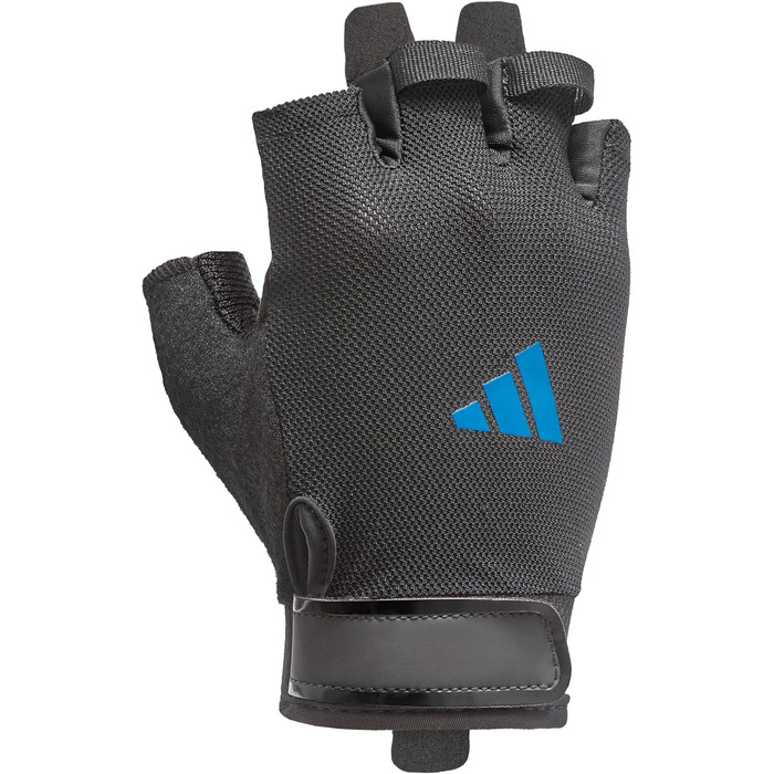 Тренувальні рукавички Adidas Essential, сині, розмір L - технологія Aeroready, комфортна підошва з велюру