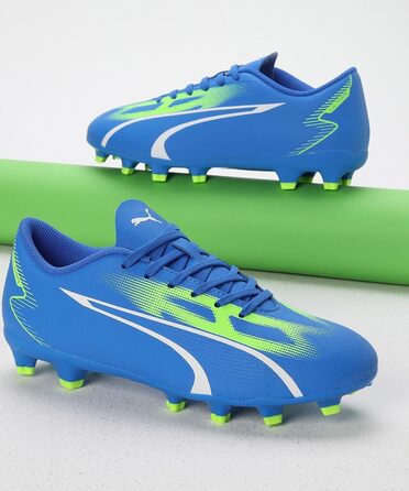 Дитячі футбольні бутси PUMA Ultra Play FG/AG Jr, 37 EU, блакитний, білий, зелений