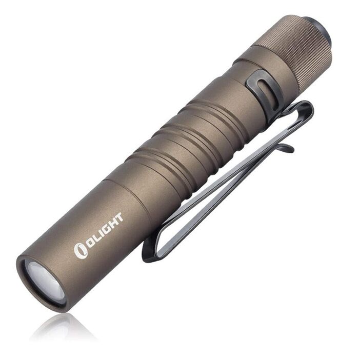 Ліхтарик Olight I3T EOS 180 люмен, міні, водонепроникний IPX8, 16 годин, пісочний колір - для кемпінгу, туризму