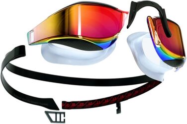 Окуляри для плавання Speedo Fastskin Hyper Elite для дорослих, дзеркальні, унісекс, чорний/сірий/золотий