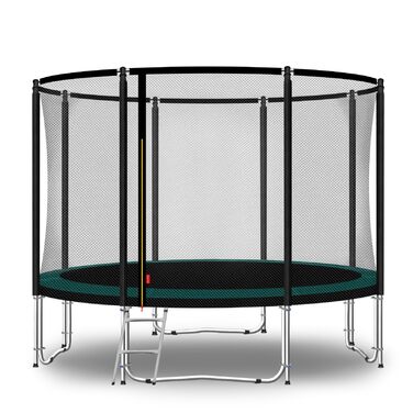 Батут для саду FGOS Ø 366 см (зелений/чорний) – ідеальна розвага для дітей