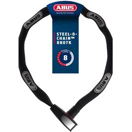 Замок ланцюговий ABUS Steel-O-Chain 8807K, 85 см, рівень безпеки 8, чорний