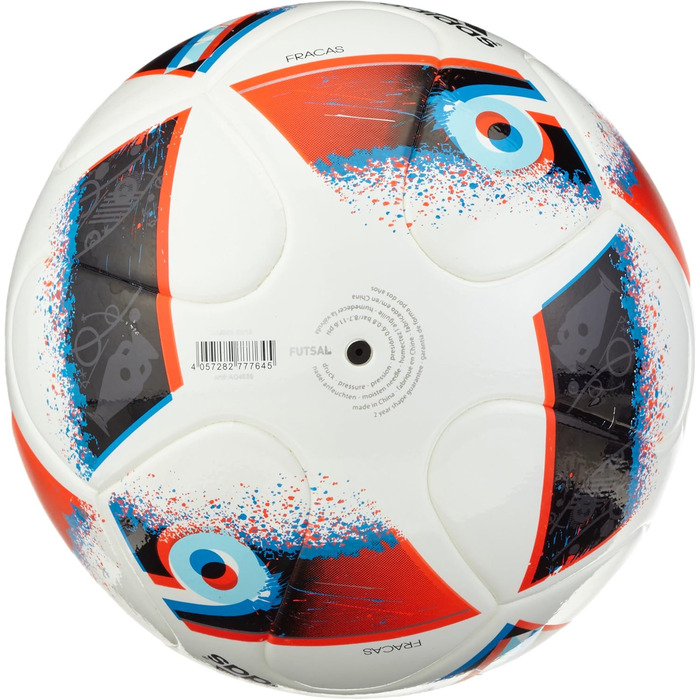 М'яч для футзалу adidas Euro 16 Sala Training, білий/синій/червоний/сріблястий, розмір універсальний