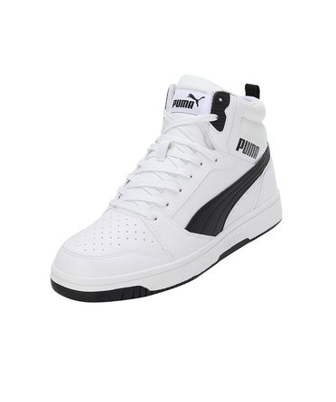 Кросівки Puma Unisex Rebound V6 білі з чорним (Puma White/Black), розмір 45 EU