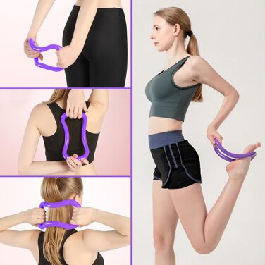 Набір для пілатесу вдома, 5 шт: кільце для пілатесу 38 см та фітбол для ніг, рук та стегон, для схуднення