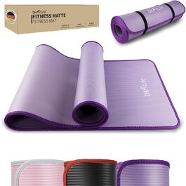 DH FitLife Фітнес-мат Yoga, 183×61×1 см, нековзкий, товстий, для тренувань, йоги, фіолетовий