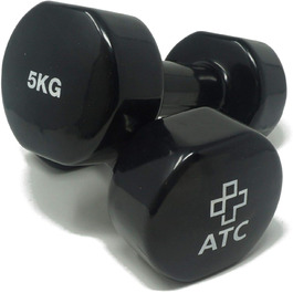 Вінілові гантелі 5 кг (пара) ATC Handels для фітнесу, реабілітації та аеробіки
