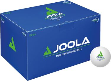 JOOLA тенісні м'ячі для настільного тенісу TRAINING 40+ мм, преміум якість, 120 шт, білі