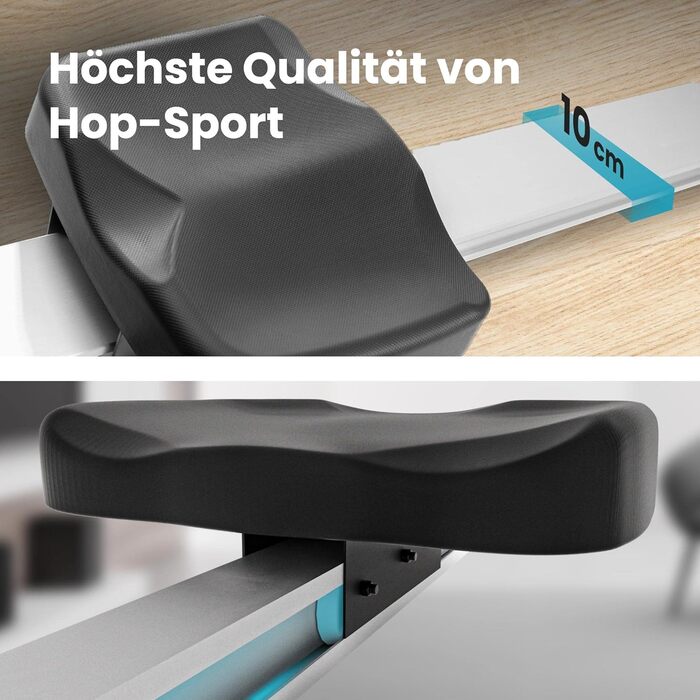 Гребний тренажер Hop-Sport HS-095R для дому, магнітний, 12 програм, LCD-дисплей, до 150 кг