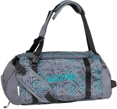 Спортивна сумка Wave Infinity 2-в-1, чорна, 23 л, унісекс, для хлопців і дівчат від 5 класу