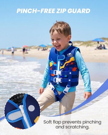 Дитячий жилет для плавання Gogokids для малюків 1-5 років (15-30 кг), блакитний