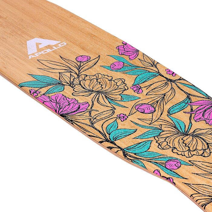 Лонгборд Apollo Dancer 46x9,5 дюймів, ABEC 9, стильний круїзер для денсу, трюків і прогулянок, для початківців і профі, модель Paeonia