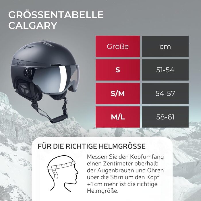 Шолом гірськолижний Black Crevice Calgary з візором, білий матовий/сріблястий, S/M (54-57 см)