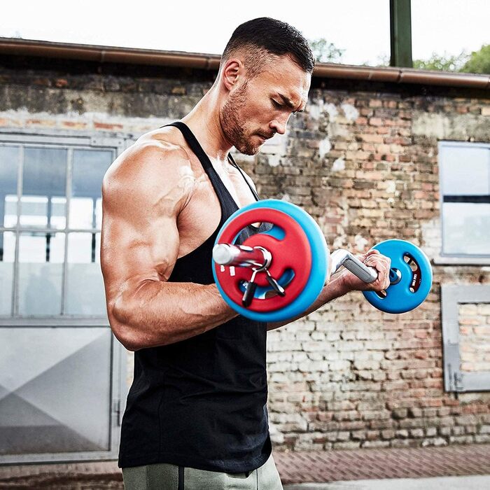Набір гантельних штанг GORILLA SPORTS: гриф 170 см, SZ-гриф 120 см, 2 короткі гантельні грифки 35 см, 30 мм, 8 замків, хромовані – комплект штанг і гантелей для силових тренувань