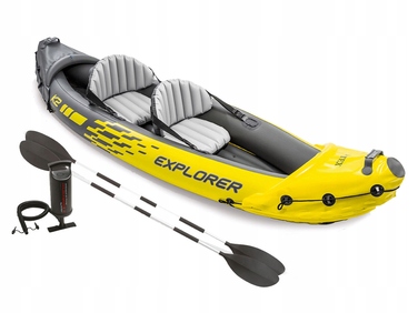 Надувний двомісний каяк Intex Explorer K2 з веслами та насосом, 68307