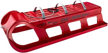 Санки EKO Snow-Star 120 ROT, пластикові з металевими полозами, класичні, для 3 осіб, Davos