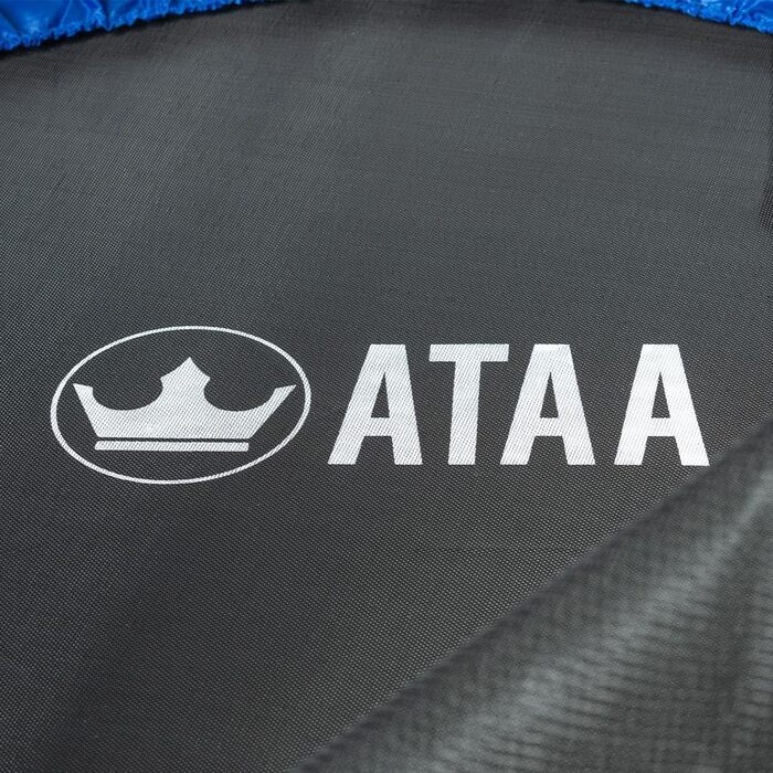 Батут для дітей Salty 140 см з сіткою, захистом та блискавкою, блакитний (для дому та вулиці)