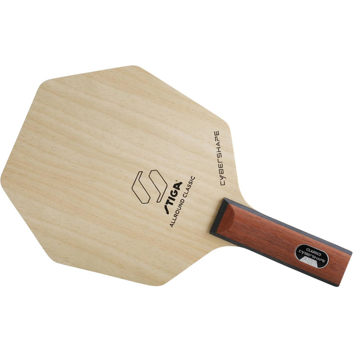 Настільна ракетка STIGA Allround Classic Cybershape, 5-шарова, легка, для атакуючої гри, зручною прямою ручкою