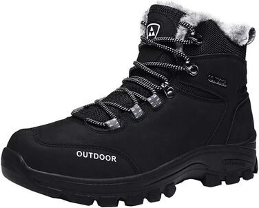 Чоловічі зимові черевики для трекінгу та хайкінгу, водонепроникні, з утеплювачем, чорні (40 EU)