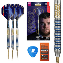 Дротики Target Josh Rock Gen 1 зі сталевим наконечником, 90% вольфраму, Swiss Point, 22/23/24/25 г, професійний набір для дартсу, гравецька серія
