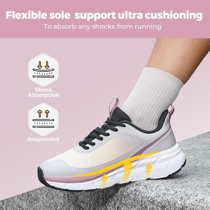 Жіночі кросівки для бігу FitVille з широкою стопою, дихаючі, легкі, для ходьби, розмір 41 EU, світло-фіолетовий