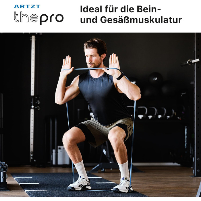 Набір еластичних стрічок для фітнесу ARTZT thepro: 5 рівнів опору, для силових тренувань, розтяжки та реабілітації, Loop Band 208 см