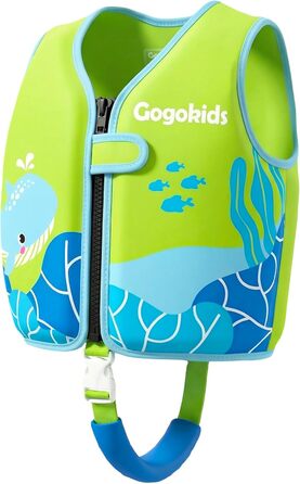 Дитячий жилет для плавання Gogokids 15-30 кг, для навчання плаванню, 1-8 років, зелений S (1-3 роки)