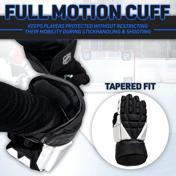 Хокейні рукавички Franklin Sports - для гри з м'ячем та на вулиці - легкі, класичний крій - розмір Senior