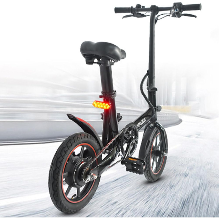 Складаний електровелосипед 14 дюймів з акумулятором 36V 6Ah, портативний E-Bike з дальністю до 25 км для чоловіків і жінок, для міських поїздок
