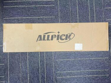 Надувний гімнастичний мат ALLPICK 4 м, двосторонній, товщина 20 см, для гімнастики, йоги та акробатики, фіолетово-зелений