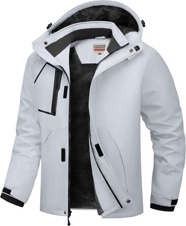 Чоловіча водонепроникна лижна куртка WUFU, тепла зимова модель, вітрозахисний Windbreaker, колір сірий (3XL)